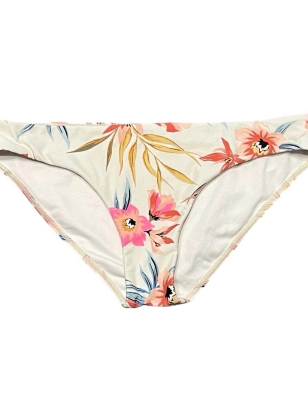 Billabong Beige Floral Hipster Bikini Bottoms Juniors Small EUC
